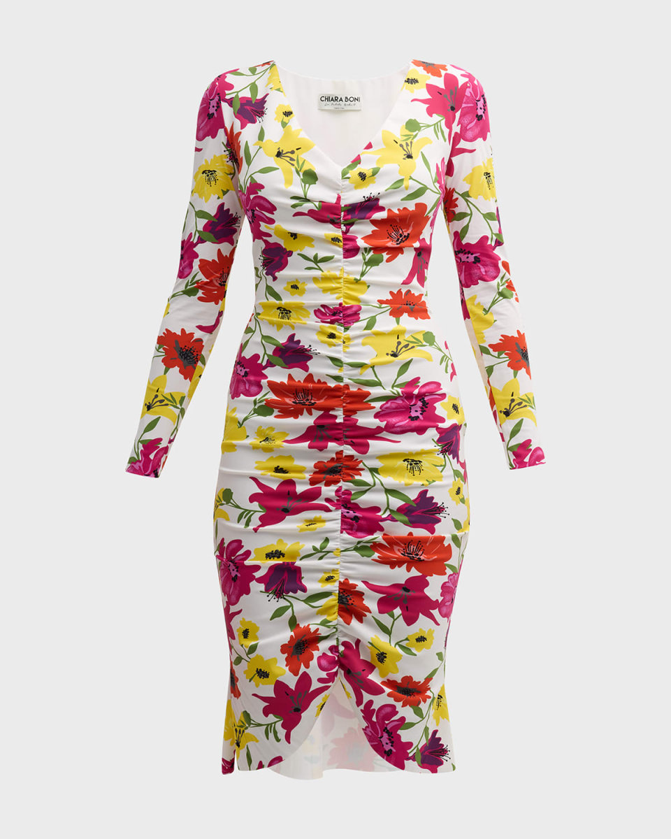 Tatangela Floral-Print Bodycon Midi Dress